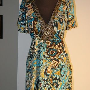 M usa print dress